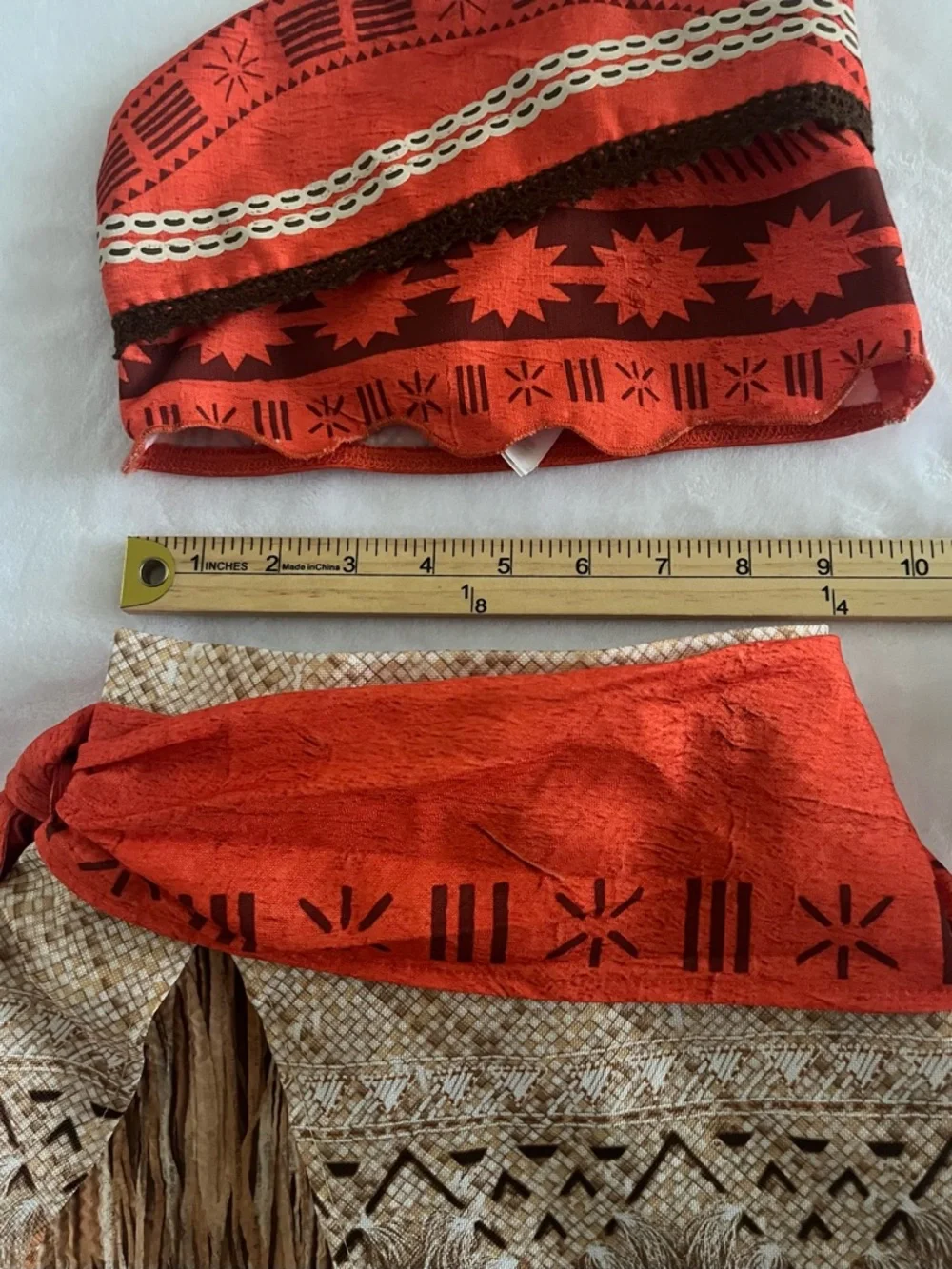 Disney Collection Moana Two-Piece Halter Top and Fringe Skirt Set Size 3